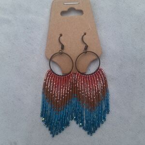 Bohemian Beaded Fringe Earrings